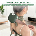 Easoryn Unwind 4D neck and shoulder massager, worn on shoulders